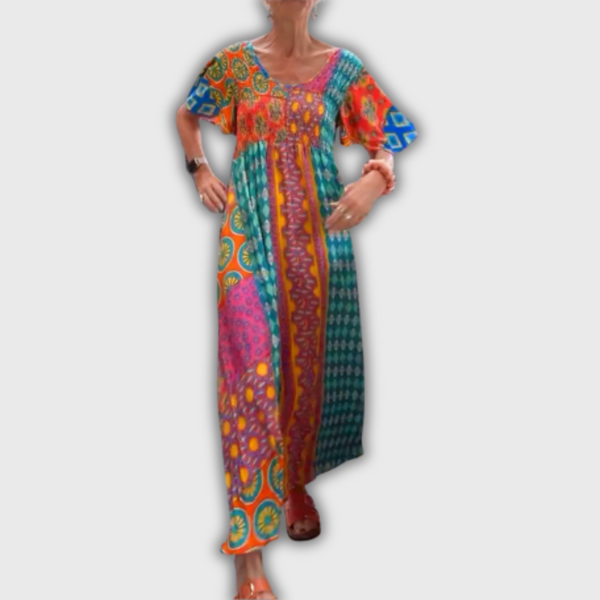 Elegantní midi šaty s paisley vzorem