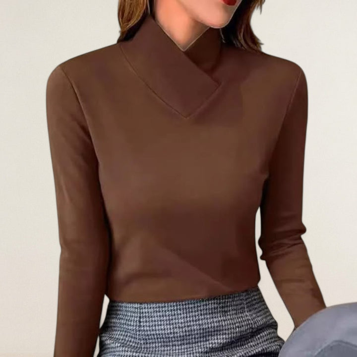 Lucie – elegantní top s moderním límcem