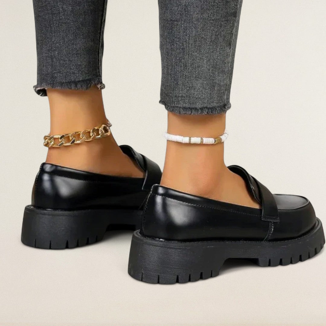Barbora – ortopedické chunky mokasíny s robustní podešví