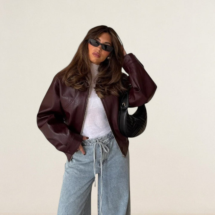 Andrea – Stylová koženková bunda pro každodenní outfit