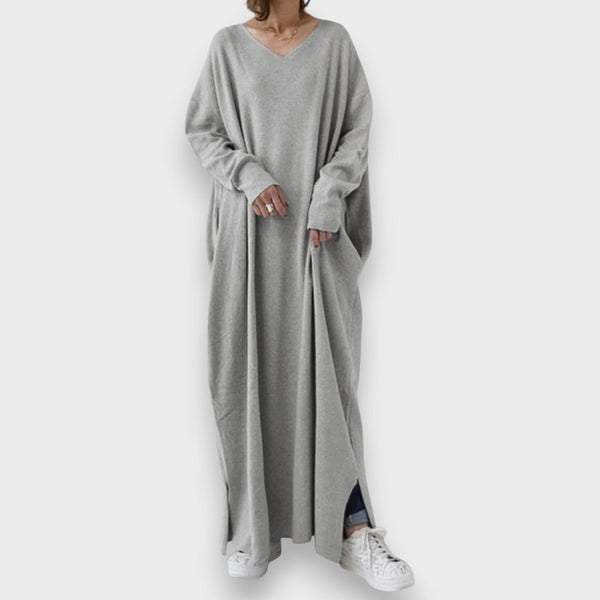 Elegantní casual šaty s výstřihem do V